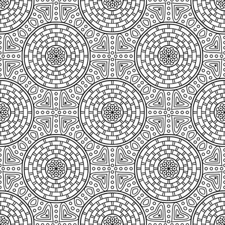 Seamless pattern. Vintage decorative elementsのイラスト素材