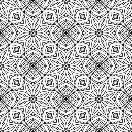 Seamless pattern. Vintage decorative elementsのイラスト素材