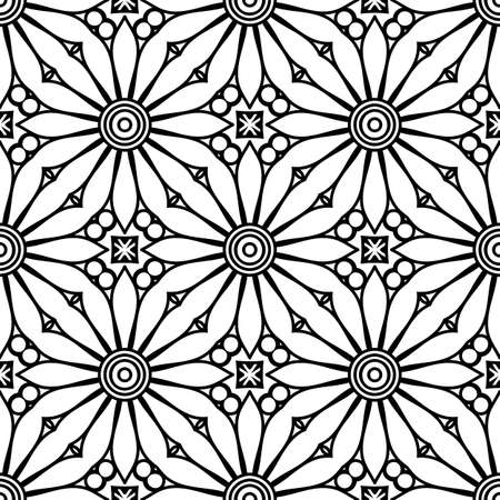 Seamless pattern. Vintage decorative elementsのイラスト素材