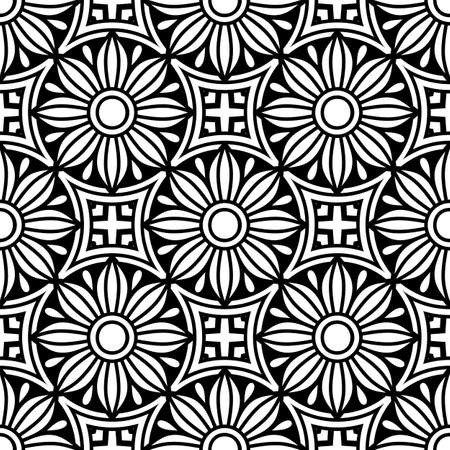 Seamless pattern. Vintage decorative elementsのイラスト素材