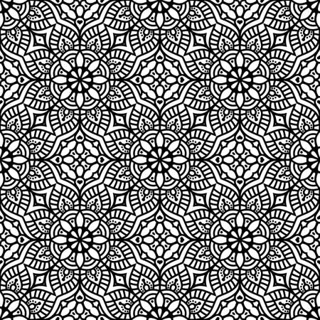 Seamless pattern. Vintage decorative elementsのイラスト素材