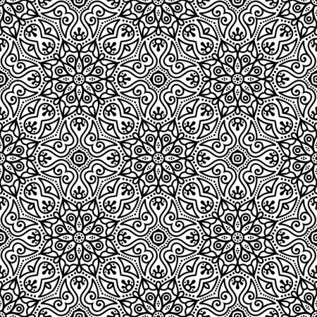 Seamless pattern. Vintage decorative elementsのイラスト素材