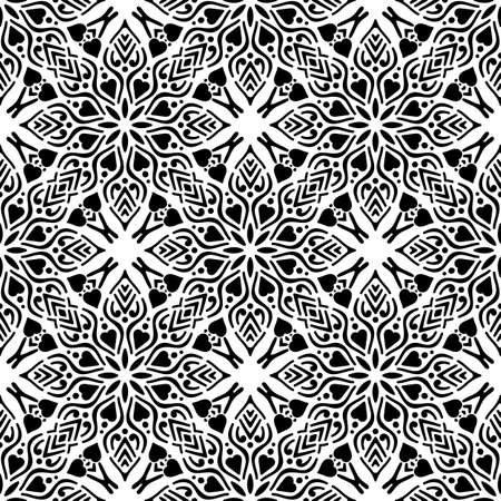 Seamless pattern. Vintage decorative elementsのイラスト素材