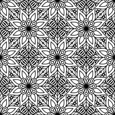 Seamless pattern. Vintage decorative elementsのイラスト素材