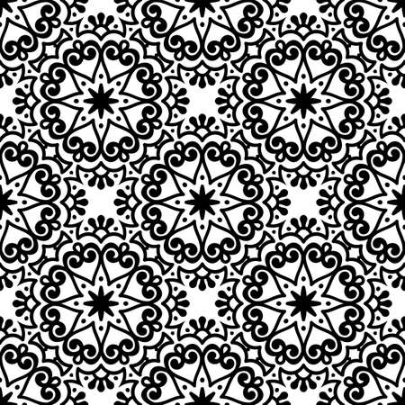 Seamless pattern. Vintage decorative elementsのイラスト素材