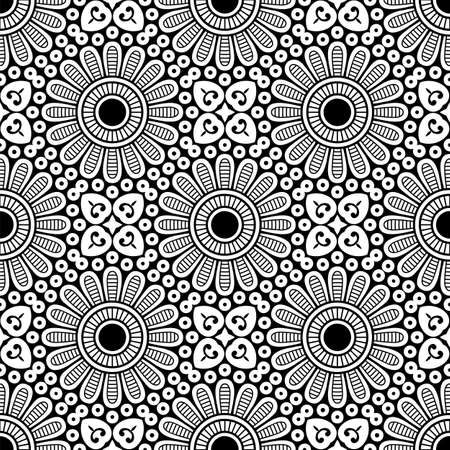 Seamless pattern. Vintage decorative elementsのイラスト素材