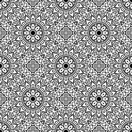 Seamless pattern. Vintage decorative elementsのイラスト素材