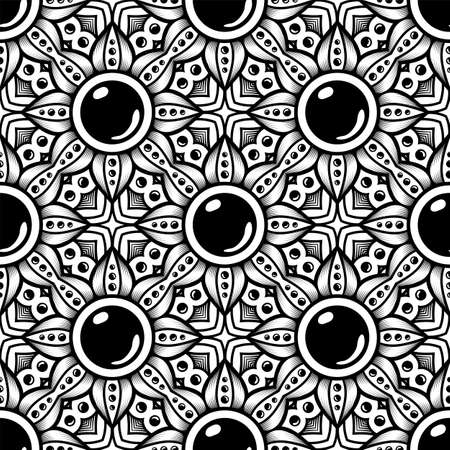 Seamless pattern. Vintage decorative elementsのイラスト素材