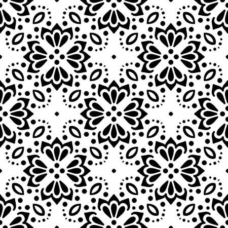 Seamless pattern. Vintage decorative elementsのイラスト素材