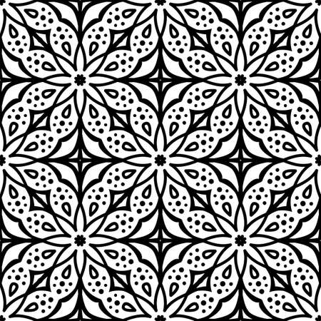 Seamless pattern. Vintage decorative elementsのイラスト素材