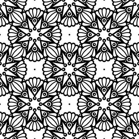 Seamless pattern. Vintage decorative elementsのイラスト素材