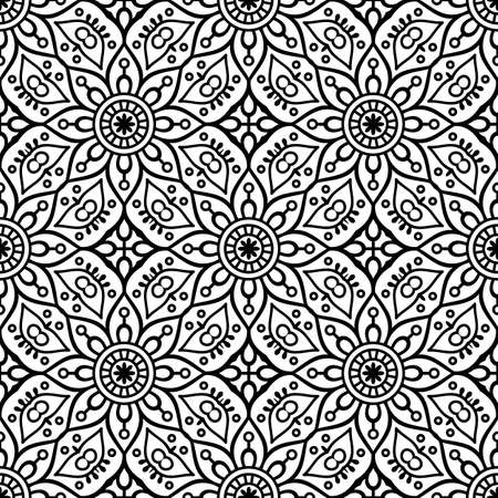 Seamless pattern. Vintage decorative elementsのイラスト素材