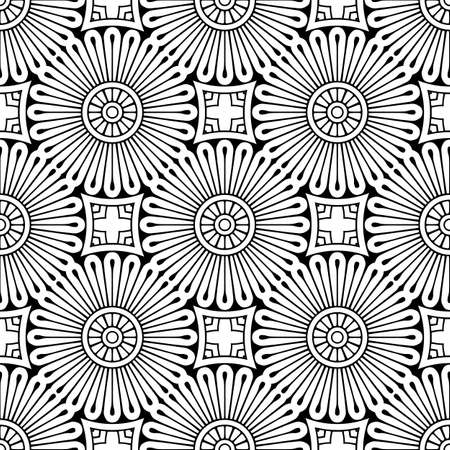 Seamless pattern. Vintage decorative elementsのイラスト素材