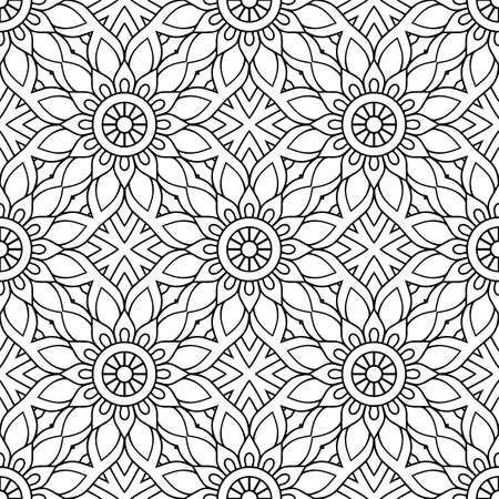Seamless pattern. Vintage decorative elementsのイラスト素材