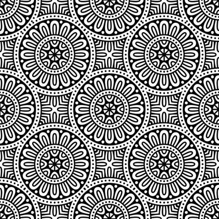Seamless pattern. Vintage decorative elementsのイラスト素材
