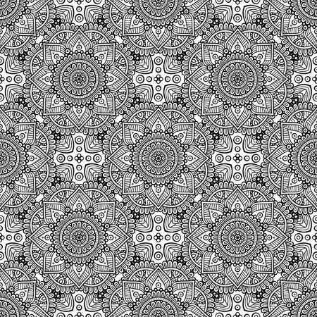 Seamless pattern. Vintage decorative elementsのイラスト素材