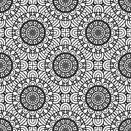 Seamless pattern. Vintage decorative elementsのイラスト素材