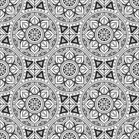 Seamless pattern. Vintage decorative elementsのイラスト素材
