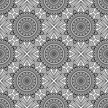Seamless pattern. Vintage decorative elementsのイラスト素材