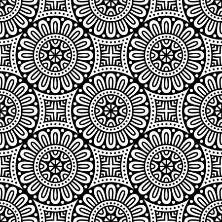 Seamless pattern. Vintage decorative elementsのイラスト素材