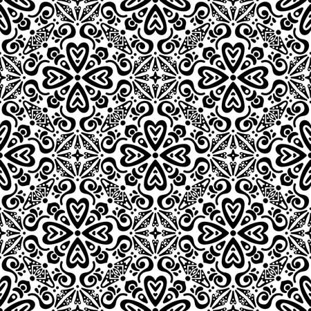 Seamless pattern. Vintage decorative elementsのイラスト素材