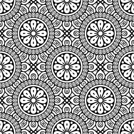 Seamless pattern. Vintage decorative elementsのイラスト素材