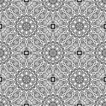Seamless pattern. Vintage decorative elementsのイラスト素材