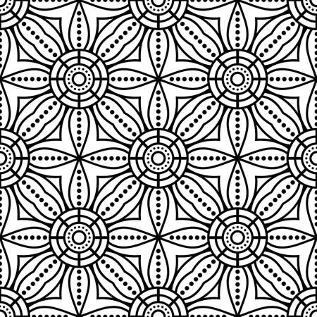 Seamless pattern. Vintage decorative elementsのイラスト素材