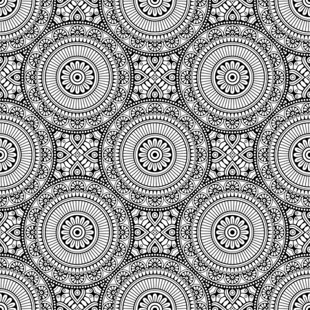 Seamless pattern. Vintage decorative elementsのイラスト素材
