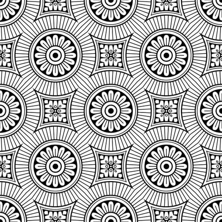 Seamless pattern. Vintage decorative elementsのイラスト素材