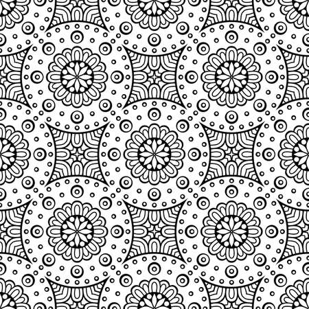 Seamless pattern. Vintage decorative elementsのイラスト素材