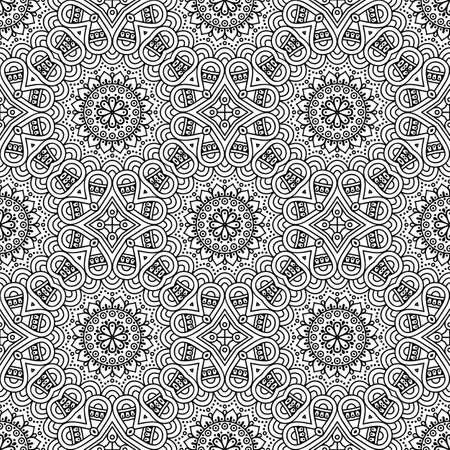 Seamless pattern. Vintage decorative elementsのイラスト素材