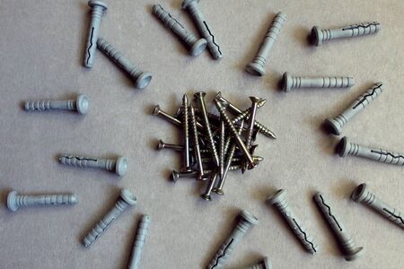 screws and dowels for constructionの写真素材
