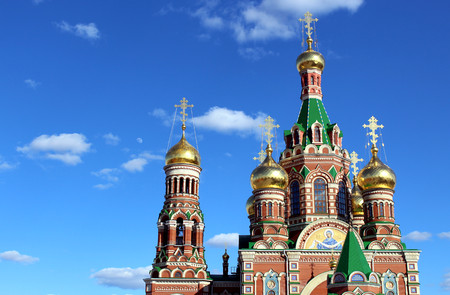 the dome of the orthodox church in Russiaのeditorial素材