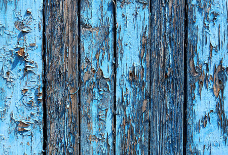 texture wooden boards with shabby paint blueの写真素材