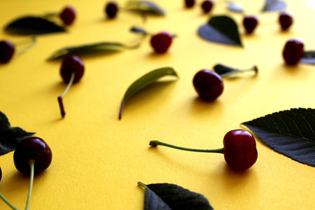 background of ripe cherry ripe