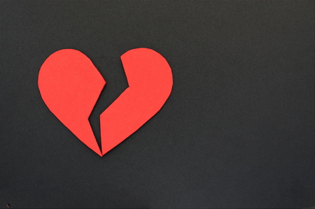 broken heart can not be sewn or glued togetherの写真素材