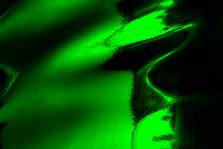 Green drapery texture of rough leather fabricの写真素材