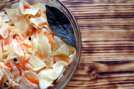 fresh cabbage salad for carrots for the winterの写真素材