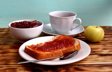 apple jam for breakfastの写真素材