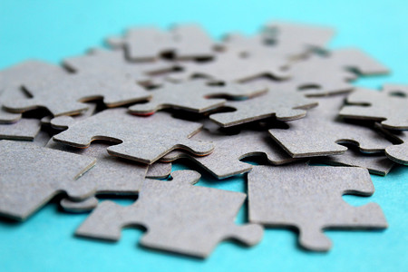 Gray puzzlesの写真素材