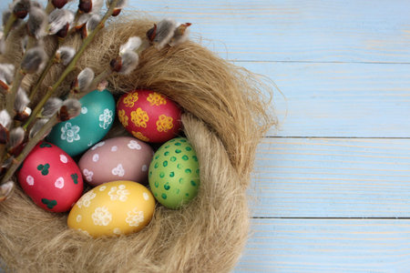 willow and easter eggs