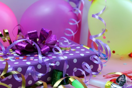 Festive mood gifts balls and various triflesの写真素材