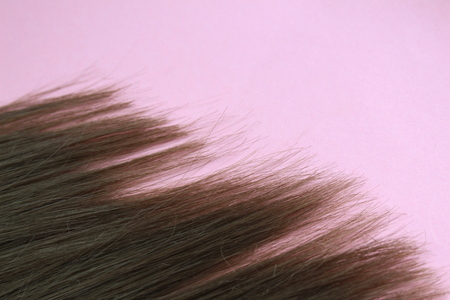 Texture ends of hair uneven damaged unhealthyの写真素材