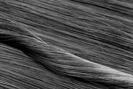 Texture close-up long straight hair black colorの写真素材