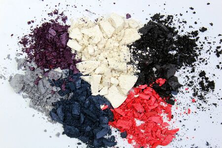 Abstract background, mess created from different colors of eyeshadowの写真素材