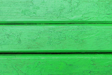 Texture of green painted wooden planks. Abstract background.の写真素材