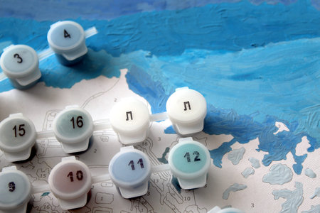 Karina paint by numbers. children's entertainment.の写真素材