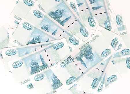 scattered money billsの写真素材