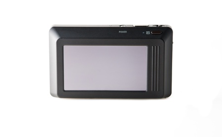 compact digital camera (isolated on the white)の写真素材